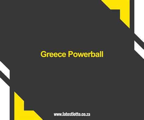 Greece Powerball Predictions and Hot Numbers: Tuesday, 25 .